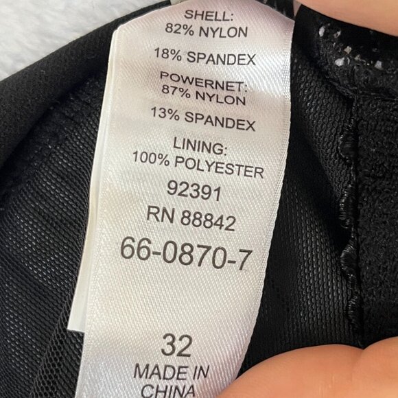 NWT Swimsuits For All One Piece Gray Black Graphic Criss Cross High Neck sz 32 - Picture 12 of 16